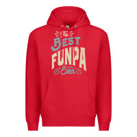 Red The Best Funpa Ever - Mens Funny Dad and Grandpa Premium Hoodie - artisFamous