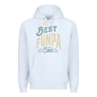 White The Best Funpa Ever - Mens Funny Dad and Grandpa Premium Hoodie - artisFamous