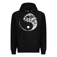 Black yin yang bonsai tree Premium Hoodie - artisFamous