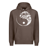Coffee yin yang bonsai tree Premium Hoodie - artisFamous