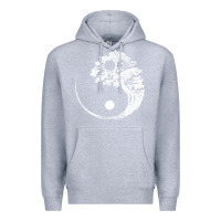 Heather Grey yin yang bonsai tree Premium Hoodie - artisFamous