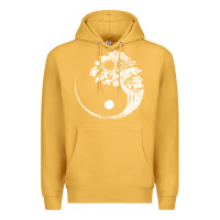 Mustard yin yang bonsai tree Premium Hoodie - artisFamous