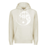 Oatmeal Heather yin yang bonsai tree Premium Hoodie - artisFamous