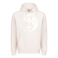 Pale Pink yin yang bonsai tree Premium Hoodie - artisFamous