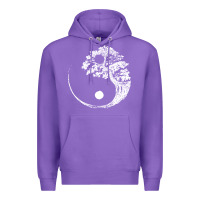 Purple yin yang bonsai tree Premium Hoodie - artisFamous