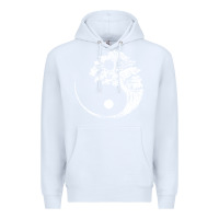 White yin yang bonsai tree Premium Hoodie - artisFamous