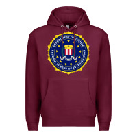 Burgundy fbi Premium Hoodie - artisFamous