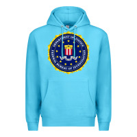 Ocean Blue fbi Premium Hoodie - artisFamous