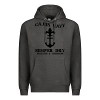 Charcoal Heather cajun navy Premium Hoodie - artisFamous