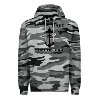 Slate Camo cajun navy Premium Hoodie - artisFamous
