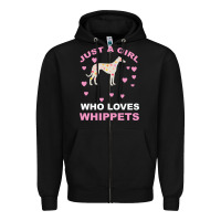 Black Just A Girl Who Loves Whippets Zipper Hoodie - Bettercallsaul