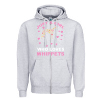 Heather Grey Just A Girl Who Loves Whippets Zipper Hoodie - Bettercallsaul