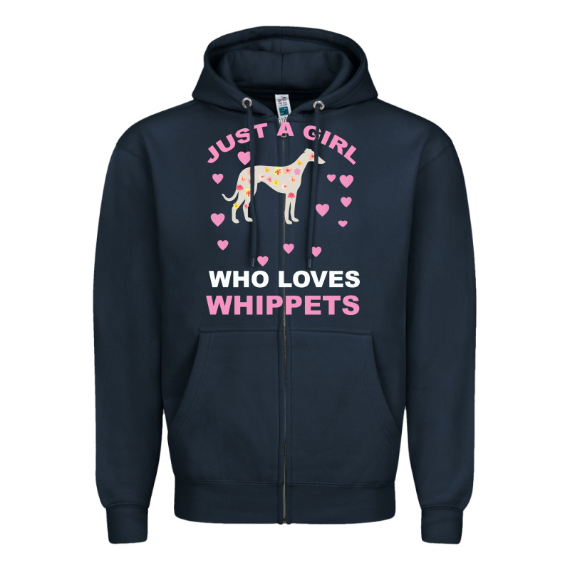Just A Girl Who Loves Whippets Zipper Hoodie by Bettercallsaul | Teevron