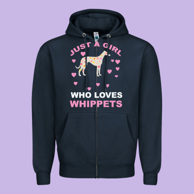 Just A Girl Who Loves Whippets Zipper Hoodie Designed By Bettercallsaul