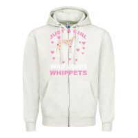 Oatmeal Heather Just A Girl Who Loves Whippets Zipper Hoodie - Bettercallsaul