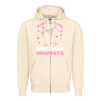 Sandshell Just A Girl Who Loves Whippets Zipper Hoodie - Bettercallsaul