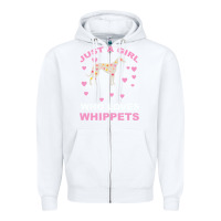 White Just A Girl Who Loves Whippets Zipper Hoodie - Bettercallsaul
