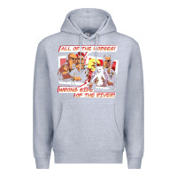 Heather Grey wrong side of the river Premium Hoodie - artisFamous