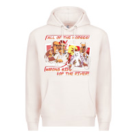 Pale Pink wrong side of the river Premium Hoodie - artisFamous