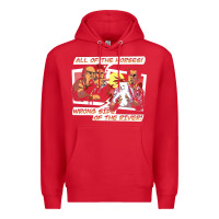 Red wrong side of the river Premium Hoodie - artisFamous