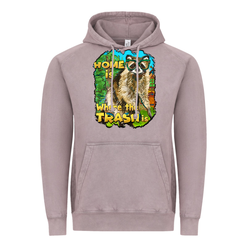 Raccoon Home Is Where The Trash Is Vintage Hoodie by BarkalooDesign | Teevron