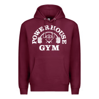 Burgundy power house gym fitness Premium Hoodie - artisFamous