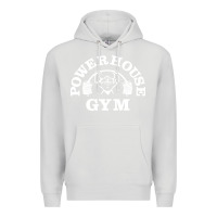 Dove Grey power house gym fitness Premium Hoodie - artisFamous