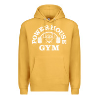 Mustard power house gym fitness Premium Hoodie - artisFamous