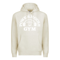Oatmeal Heather power house gym fitness Premium Hoodie - artisFamous