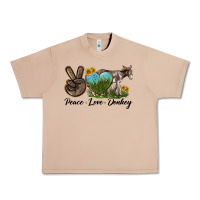 Burro Peace Love Donkey Urban Heavy Tee - LillyAllenDesigns