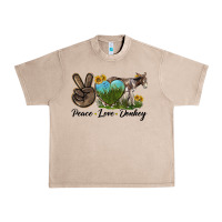 French Oak Peace Love Donkey Urban Heavy Tee - LillyAllenDesigns