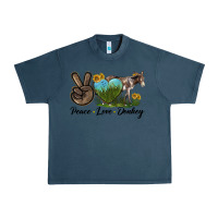 Midnight Navy Peace Love Donkey Urban Heavy Tee - LillyAllenDesigns
