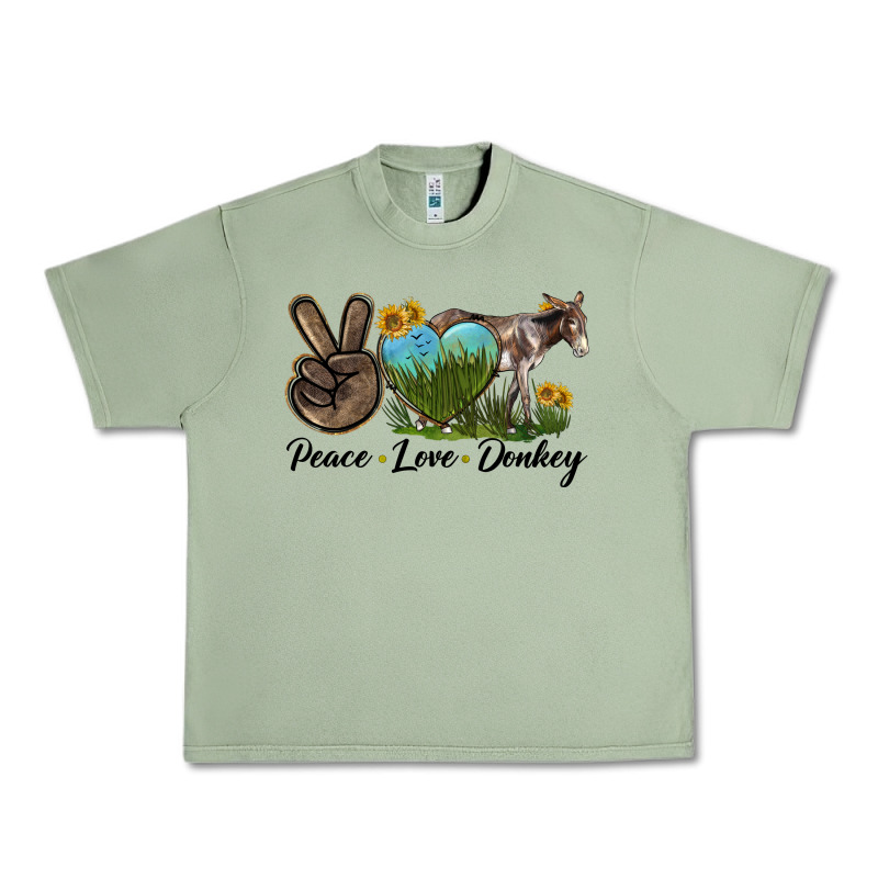Peace Love Donkey Urban Heavy Tee by LillyAllenDesigns | Teevron