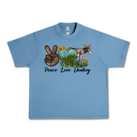 Pebble Blue Peace Love Donkey Urban Heavy Tee - LillyAllenDesigns