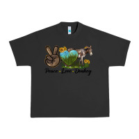 Pigment Black Peace Love Donkey Urban Heavy Tee - LillyAllenDesigns