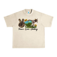 Sandshell Peace Love Donkey Urban Heavy Tee - LillyAllenDesigns