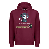 Burgundy i'm harmless, i swear Premium Hoodie - artisFamous