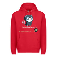 Red i'm harmless, i swear Premium Hoodie - artisFamous