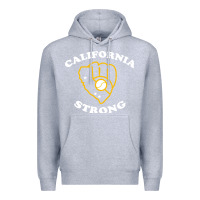 Heather Grey california strong Premium Hoodie - artisFamous
