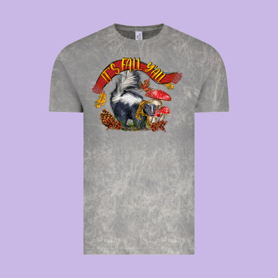 It's Fall Y'all Skunk Vintage Tee Designed By Lillyallendesigns