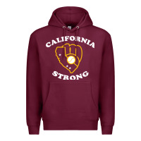 Burgundy california strong Premium Hoodie - artisFamous