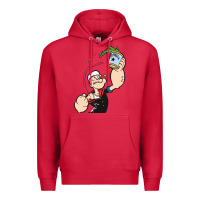 Cardinal Popeye Spinach Retro Mens Funny Premium Hoodie - artisFamous