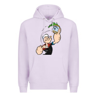 Lilac Popeye Spinach Retro Mens Funny Premium Hoodie - artisFamous