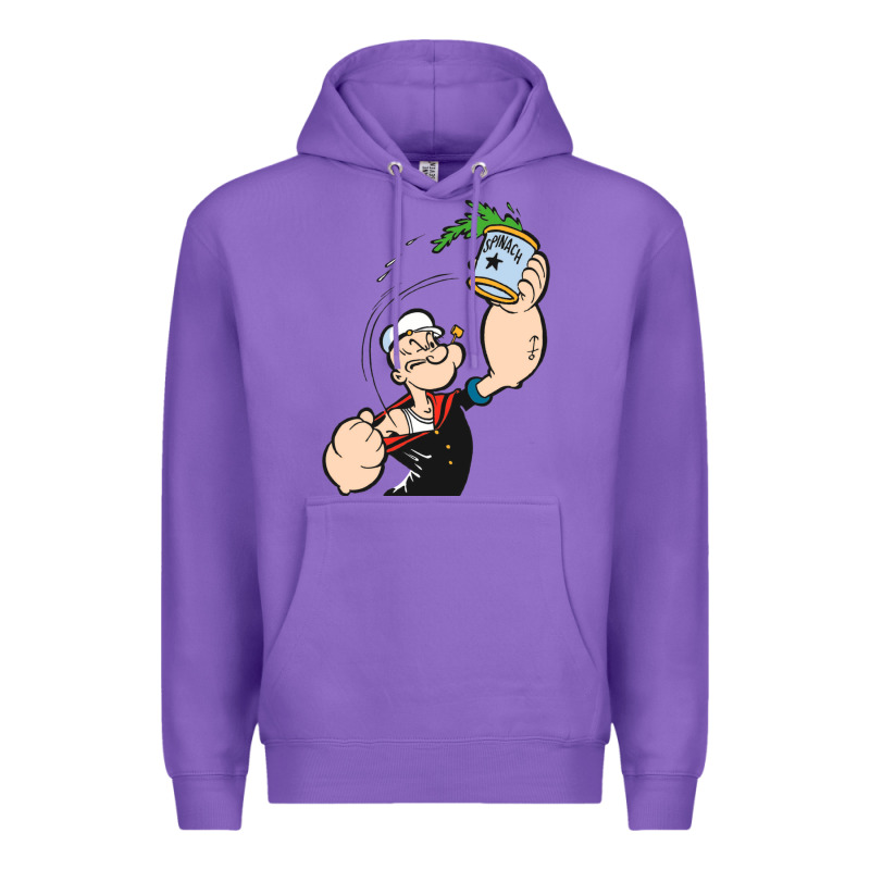 Popeye Spinach Retro Mens Funny Premium Hoodie by artisFamous | Teevron