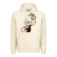 Sandshell Popeye Spinach Retro Mens Funny Premium Hoodie - artisFamous