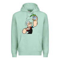 Seafoam Popeye Spinach Retro Mens Funny Premium Hoodie - artisFamous