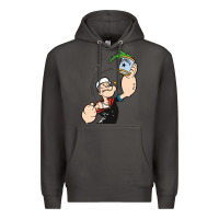 Smoke Popeye Spinach Retro Mens Funny Premium Hoodie - artisFamous