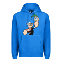 True Royal Popeye Spinach Retro Mens Funny Premium Hoodie - artisFamous