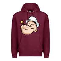 Burgundy The Sailor Popeye Premium Hoodie - artisFamous