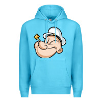Ocean Blue The Sailor Popeye Premium Hoodie - artisFamous